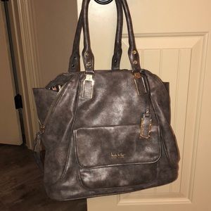 Nicole Miller brown/gold large boho bag